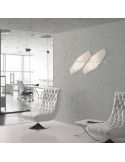 Plafón aplique de tela alargado blanco Polaris | LeónLeds Iluminación | plafón para pared y techo para oficina
