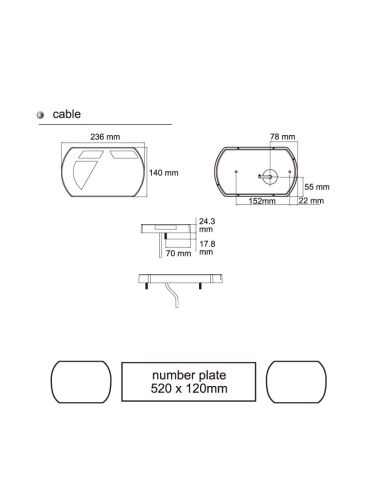 Piloto Trasero LED con Triángulo extraplano de lucidity para remolque o carro | LeonLeds Iluminación