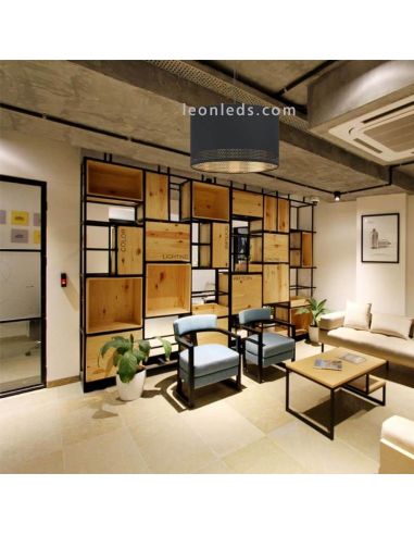 Candeeiro de teto LED preto Esteperra 1x27 Eglo Iluminación marca ambiente foto | Leon Iluminação LED