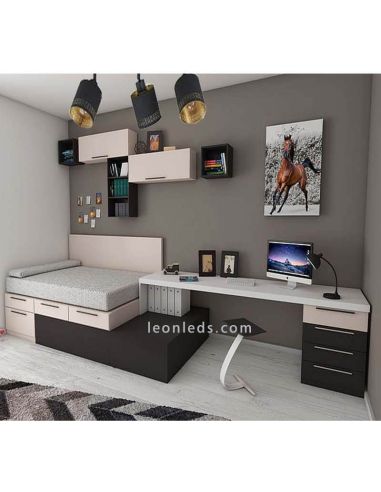 Regleta de techo LED moderna negra Esteperra bombillas 3xE27 marca Eglo Iluminación | LeonLeds