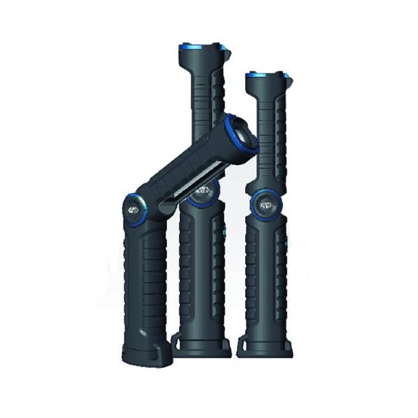 Lampe de poche Led rechargeable 3W + 3W Griffes magnétiques UV LCD Indicateur de charge rotatif | leonleds