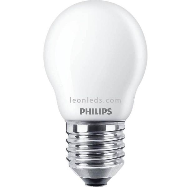 Lâmpada LED esférica E27 mate 6,5W – 60W Philips 2700K | Leon Iluminação LED