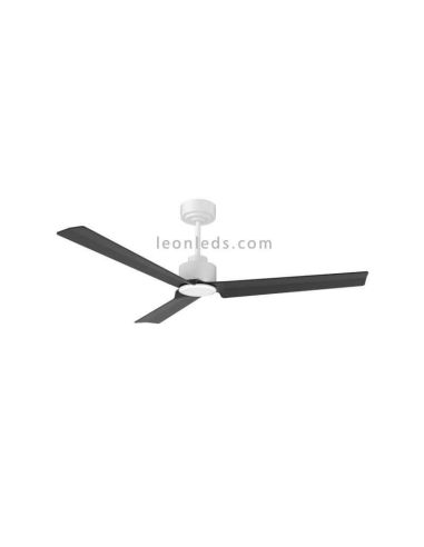 Ventilador LED con aspas Anne blanco con aspas negras | Leónleds