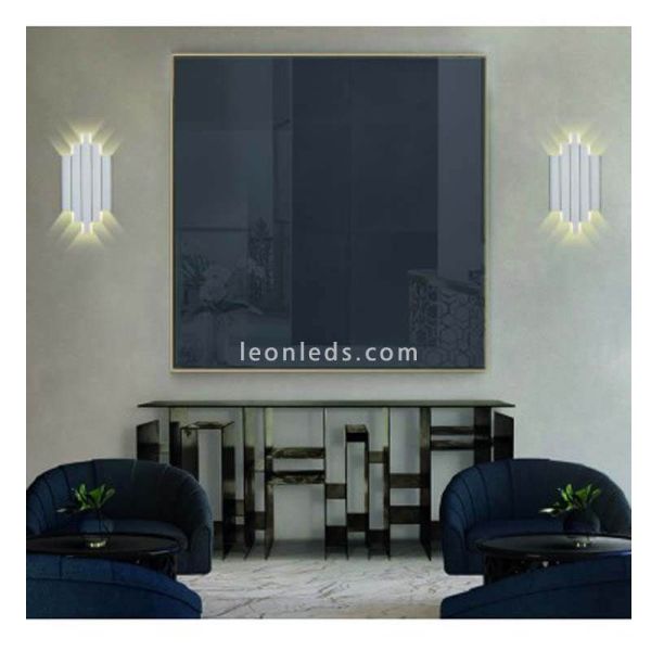 Applique murale LED blanche série Robin marque ACB Eclairage photo d'ambiance Leonleds
