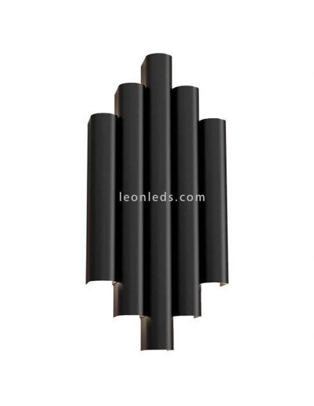 Aplique de LED preto texturizado série Robin, marca ACB Iluminación