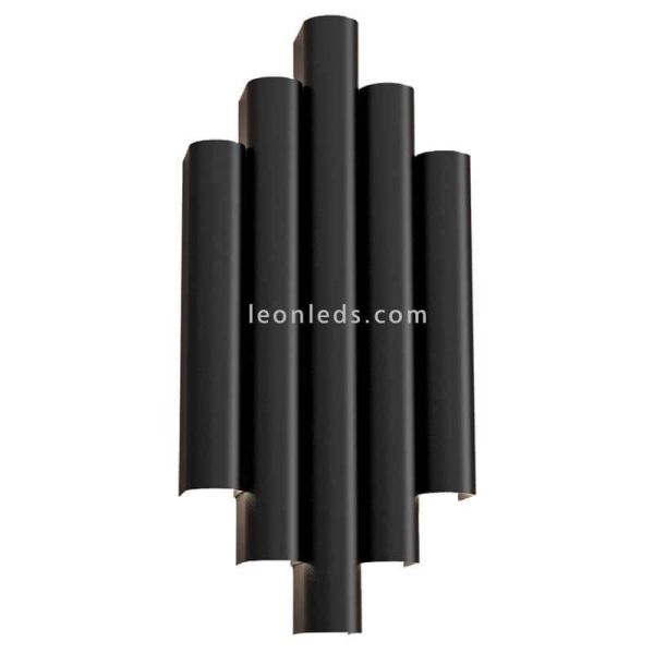 Aplique de LED preto texturizado série Robin, marca ACB Iluminación