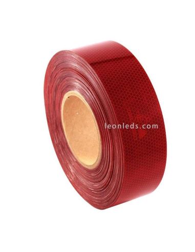 Cinta adhesiva reflectante homologada roja 50 Metros 50,8mm V23 Oralite | LeonLeds.com