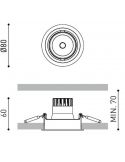 Dimensiones del foco LED Wellit S 5W de Arkoslight | LeónLeds
