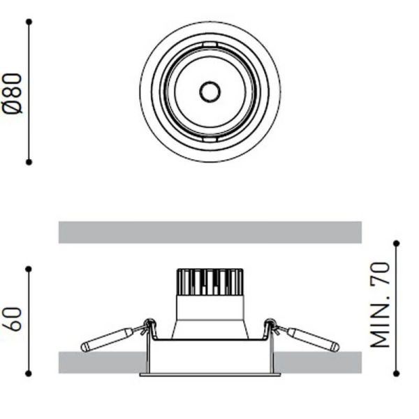 Dimensiones del foco LED Wellit S 5W de Arkoslight | LeónLeds