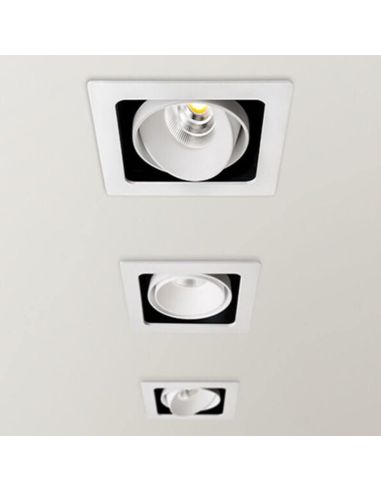 Varios focos LED Twist empotrables de Arkoslight en techo | Leonleds