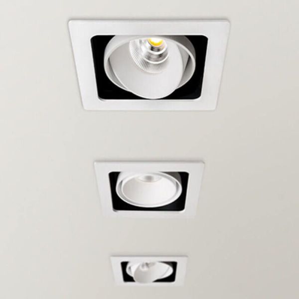 Varios focos LED Twist empotrables de Arkoslight en techo | Leonleds