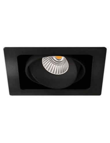 Foco LED cuadrado Twist 10.5W negro de Arkoslight | Leonleds