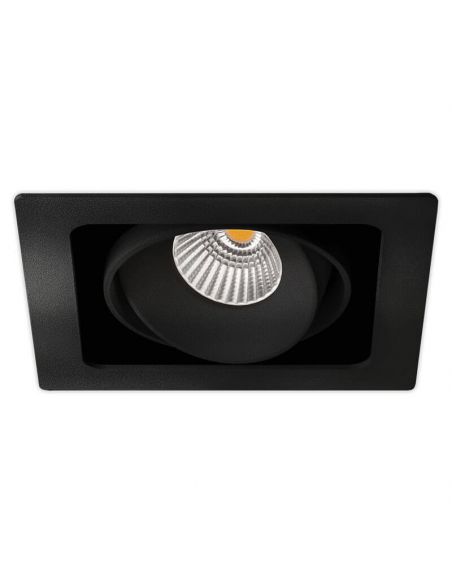 Spot LED carré Twist 10,5W noir de Arkoslight | leonleds