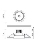 Dimensiones del foco LED Wellit M 15W de Arkoslight | LeónLeds
