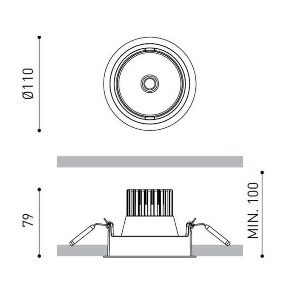 Dimensiones del foco LED Wellit M 15W de Arkoslight | LeónLeds