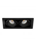 Spot orientable Twist Double 7W noir de Arkoslight | leonleds
