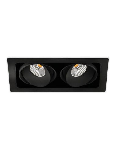 Foco orientable Twist Double 7W negro de Arkoslight | LeonLeds