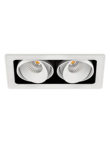 Spot encastrable LED Twist Double 10,5W blanc de Arkoslight | leonleds