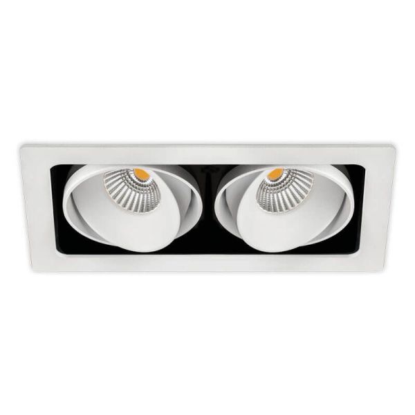 Spot encastrable LED Twist Double 10,5W blanc de Arkoslight | leonleds