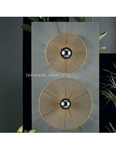 Applique murale E27 Pamela en corde de sable taille S 2