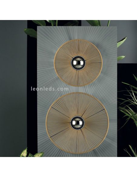 Applique E27 Pamela en corde sable disponible taille S ou L