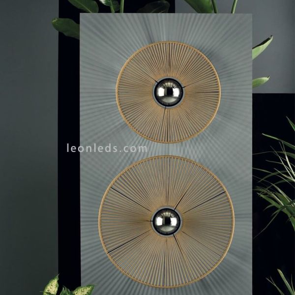 Applique E27 Pamela en corde sable disponible taille S ou L