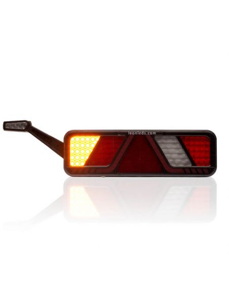 Piloto trasero LED con cuerno y triangulo FT-700 con cable Fristom FT-100 | LeonLeds