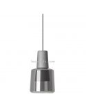 Lámpara colgante de cristal LED estilo oriental Khoi | LeónLeds Iluminación | Lámpara de cristal gris
