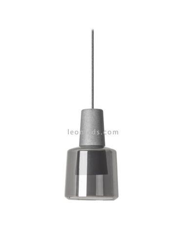 Lámpara colgante de cristal LED estilo oriental Khoi | LeónLeds Iluminación | Lámpara de cristal gris