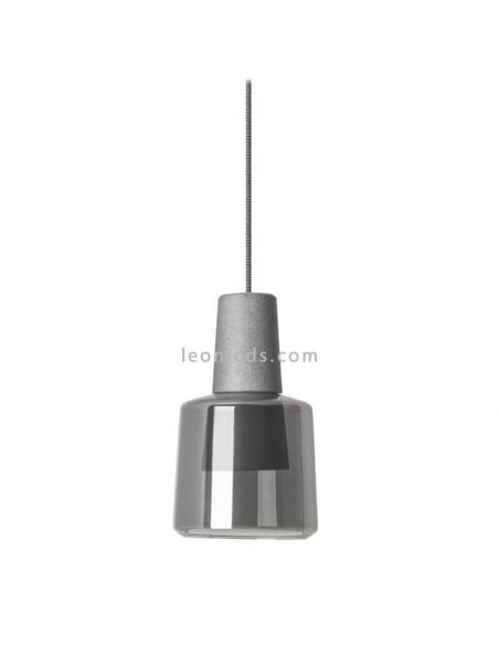 Lámpara colgante de cristal LED estilo oriental Khoi | LeónLeds Iluminación | Lámpara de cristal gris