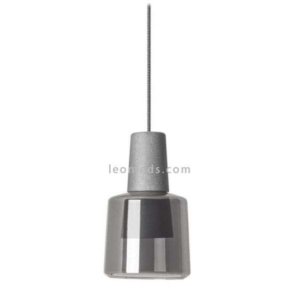 Lámpara colgante de cristal LED estilo oriental Khoi | LeónLeds Iluminación | Lámpara de cristal gris