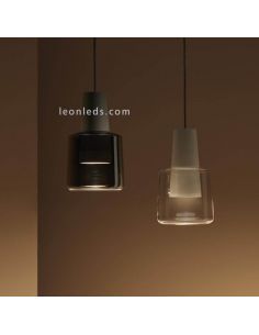 Lámpara colgante de cristal LED estilo oriental Khoi | LeónLeds Iluminación | Lámpara de cristal blanca 2