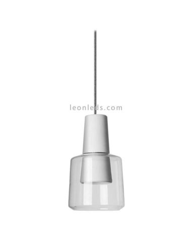 Lámpara colgante de cristal LED estilo oriental Khoi | LeónLeds Iluminación | Lámpara de cristal blanca