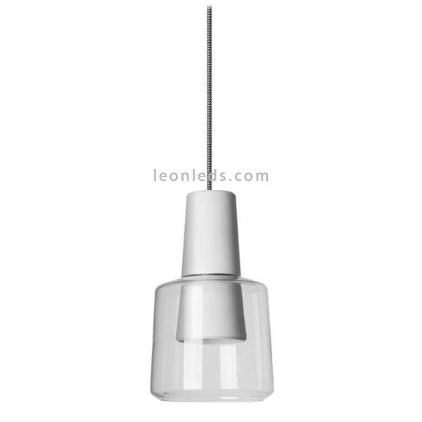 Lámpara colgante de cristal LED estilo oriental Khoi | LeónLeds Iluminación | Lámpara de cristal blanca