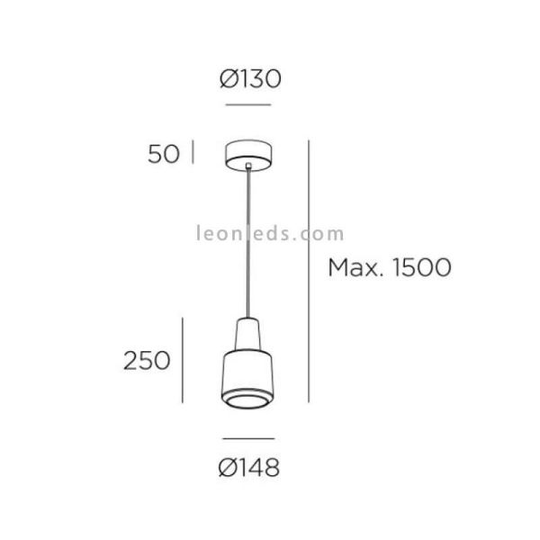 Lámpara colgante de cristal LED estilo oriental Khoi | LeónLeds Iluminación | Lámpara de cristal instalada en superficie