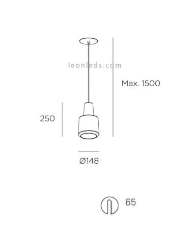 Luminária pendente LED de cristal estilo oriental Khoi | LeónIluminação Leds | lâmpada de vidro embutida