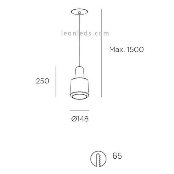 Luminária pendente LED de cristal estilo oriental Khoi | LeónIluminação Leds | lâmpada de vidro embutida