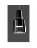 Suspension LED en cristal de style oriental Khoi | Éclairage LeónLeds | Lampe en verre gris ciment