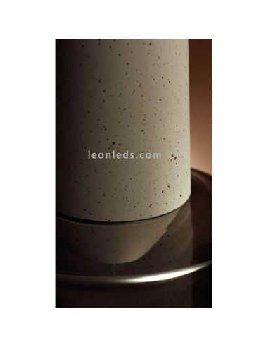 Suspension LED en cristal de style oriental Khoi | Éclairage LeónLeds | Lampe en verre gris ciment