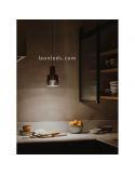 Lámpara colgante de cristal LED estilo oriental Khoi | LeónLeds Iluminación | Lámpara de cristal gris cemento cocina