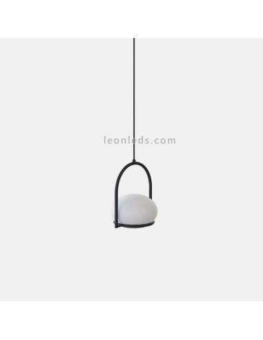 Coco E14 suspension en métal moulé sphère blanc | Éclairage LeónLeds | lampe noire
