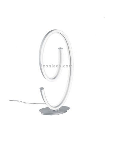 Lámpara de mesa LED espiral Ciola en níquel