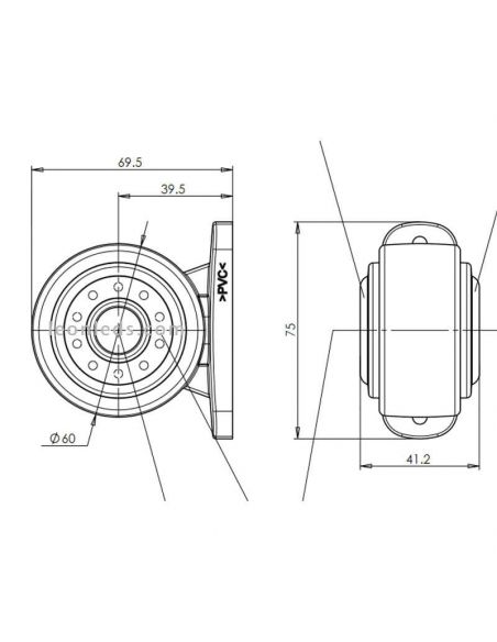 Dimensiones Galibo LED corto Blanco y Rojo W56SS Was | LeonLeds