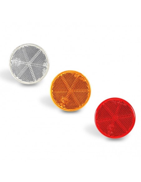 Catadióptricos Redondos Homologadaos Blanco Ambar Rojo Adhesivo | LeonLeds