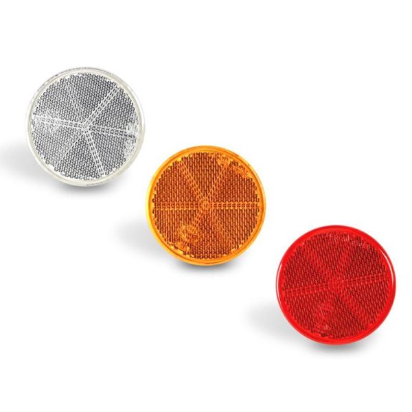 Catadióptricos Redondos Homologadaos Blanco Ambar Rojo Adhesivo | LeonLeds