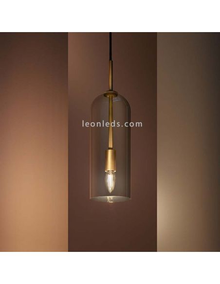Grande suspension Glam avec un abat-jour fumé de 38,5 cm LEDSC4