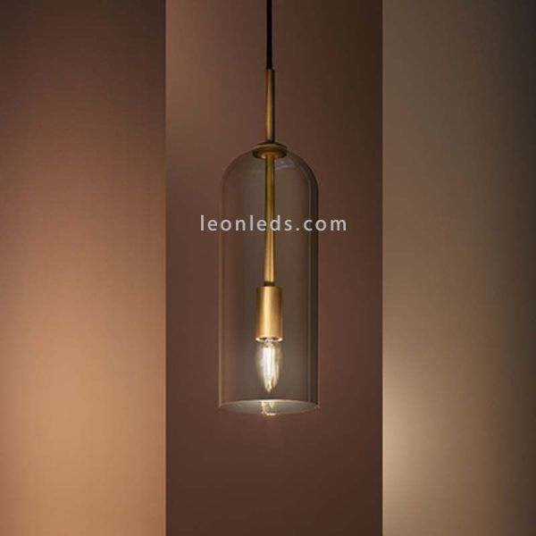 Grande suspension Glam avec un abat-jour fumé de 38,5 cm LEDSC4