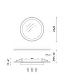 Medidas del downlight Sram Prismatic 15,5W de Arkoslight | LeonLeds