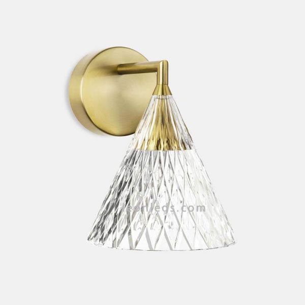Aplique LED estilo clásico dorado Veneto Wall Fixture | LeónLeds Iluminación | Lámpara de pared elegante