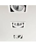 3 focos LED empotrados en el techo de la serie Hubble de Arkoslight | LeónLeds